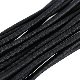 Frcolor Black Hair Hook Ponytail Holder with Hooks Hook Hair Tie Elastic Hair Styling Rubber Bands, Pack of 20