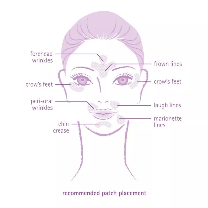 Toute Nuit Arrugas Faciales Aplanamiento Parches - Paquete D