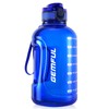 GEMFUL 2L Half Gallon Water Bottle with Time & Handle