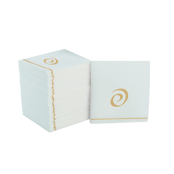 Luxe Party 112 Pack Hebrew Monogram Napkins| Hebrew Letters| Disposable
