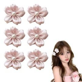 YANHUILAY Cherry Blossom Hairpin Set of 6, Cherry Blossom Hair Clip, Bangs Clip, Cute, Hair Ornament, Hair Accessory, Clothing, Kimono, Decoration, Girls, Tea Party, Wedding, School Festival, Cultural