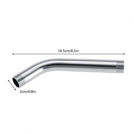 Tyenaza Shower Head Extension, Shower Extension Pipe, Shower Arm Extension Made of 304 Stainless Steel Shower Pipe Extension, Chrome, 8 Inch G1/2 for Shower Head, Hand Shower Extender for Bathroom,