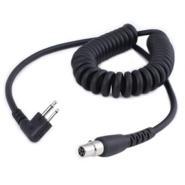 Rugged Radios CC-MOT 2-Pin to 5-Pin Coil Cord Cable For Motorola, HYT, Black Box Radio, and Speedcom Two Way Handheld Radios and Headsets
