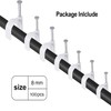 100PCS Round Cable Clips, 8MM Electrical Cable Wall Clip Nail