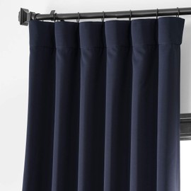 HPD HALF PRICE DRAPES 100% Blackout Curtains for Bedroom & Living Room 50 X 108 Performance Woven Solid Thermal Insulated Window Curtain (2 Panels), PWBO-193810-108, Grand Navy