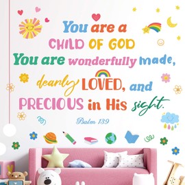 DECOWALL DS6-8085 Bible Quote Wall Stickers Decals Kids Inspirational Christian Vinyl Home Bedroom Religious Room Living Scripture Art God Prayer