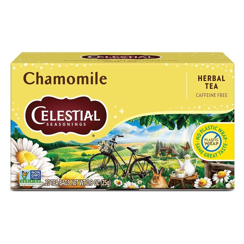 Celestial Seasonings Natural Herbal Tea, Chamomile 20 tea bag (packaging