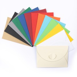 PresentFill® Envelopes (Pack of 50) DIN C6 without Window with Heart Closure in Chamois Cream Beige - Made from 210 / g/m² Thick 100% Recycled Vintage Kraft Paper in Format 162 x 114 mm