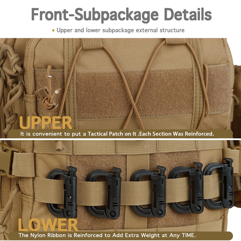 GZ XINXING Sling Shoulder Backpack EDC Bags (Tan)