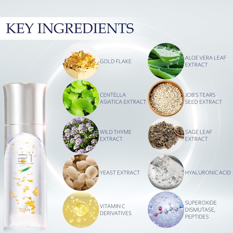 ROYAL HERB 21 LOTION Face, Neck and Décolleté Moisturizer with