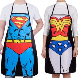 TAIANJI 2PCS Chefs Apron christmas Apron Novelty Aprons Kitchen Aprons, Man Woman Apron Novelty Christmas Gifts Xmas Gift for Home Kitchen Cooking Waitress Chef Grill Bistro Baking BBQ Apron