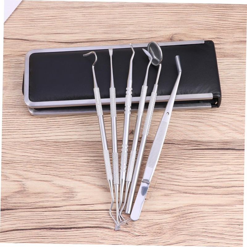 TOVINANNA Care Set 6pcs Stainless Steel Kit Dentist Teeth Kit
