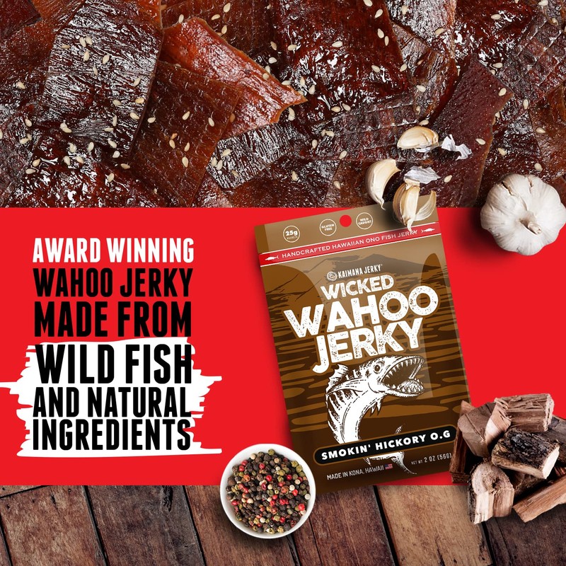 Smokin' Hickory O.G Wahoo Ono Fish Jerky - Smoky Umami