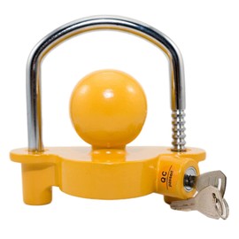 heizi Hitch Member Hitch Carrier Jet Ski Trailer Anti-Theft Key Hitch Cover Coupler Lock (Yellow)