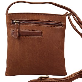 STILORD 'Lana' Small and Elegant Shoulder Bag Women Handbag Cross Body Bag Day and Night Woman Genuine Buffalo-Leather, Colour:Cognac-Brown