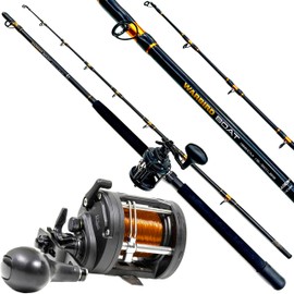 FLADEN Deluxe Norway Fishing Set Combo Boat High Sea Rod 1.95 m 15-30 lbs Boat Rod + Multi Reel + Line