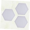 Gadpiparty 3 Pcs Hexagon Cotton Canvas Boards for Artists White