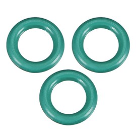 sourcing map Pack of 3 Fluororubber O-Rings FKM Seal Green Metric Fluoroelastomer for Machine Sanitary 2 mm Width