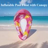 Teardrop Inflatable Pool Floats for Adults with Detachable Canopy,Water Floating