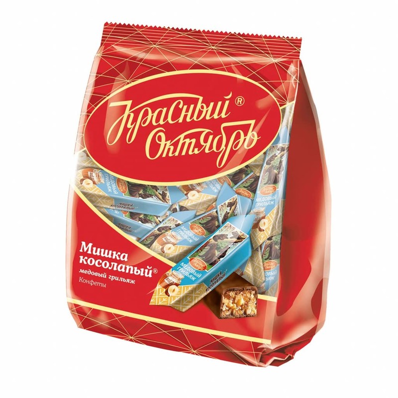 Chocolate Candies Mishka Kosolapy Toed bear Imported Russian with Nuts
