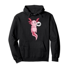 Axolotl Nö Salamander Children's Girls Boys Women Pullover Hoodie, black