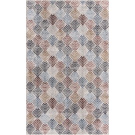 Unique Loom Eco Trellis Collection Area Rug - Osage (Rectangular 5' 3" x 8' 0", Multi/Blue)