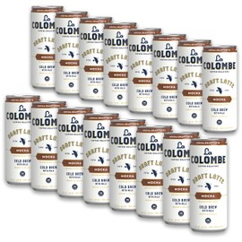 La Colombe Mocha Draft Latte - 9 Fluid Ounce, 16 Count - Cold-Pressed Espresso and Frothed Milk + Dark Chocolate - Made With Real Ingredients - Grab And Go Coffee, White, Brown