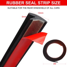 DOTAATDW - Tira de sello de goma para parabrisas trasero, tira de sello universal para coche, autoadhesiva en forma de Y, para SUV Hatchback (3 m/9.82 pies)