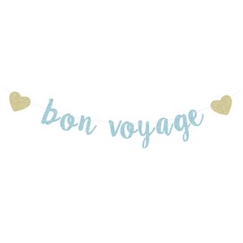 Bon Voyage Banner for Travel Moving Graduation Retirement Theme Party Supplies Decorations