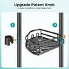 HAMITOR Corner Shower Caddy Tension Pole: Rustproof Stable 4-Tier Bathroom