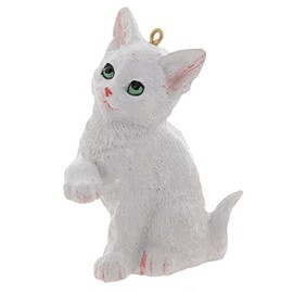White Kitten Ornament Christmas Tree Holiday Home Decoration 2" Length