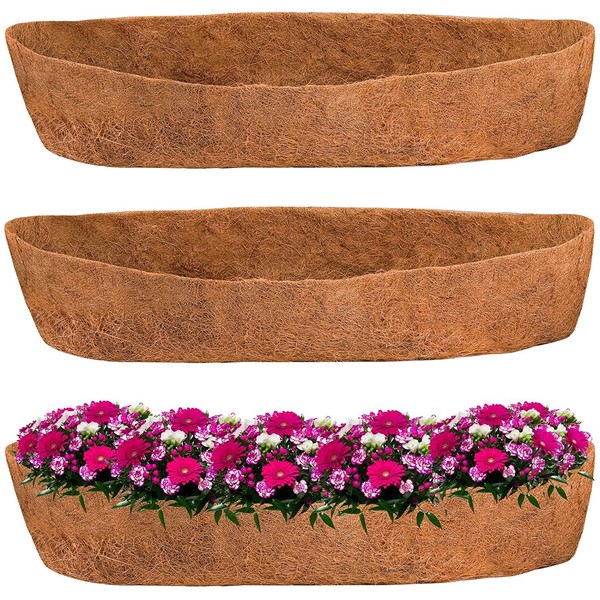2PCS Trough Coco Replacement Liners,24/30/36/48 Inch Wall-mounted Coco Liner Trough,Coco