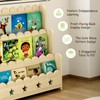 EXPERLAM Scalloped Bookshelf for Kids, 3-Tier Front Facing Book Display