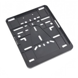 Motorcycle Licence Plate Holder 180 x 200 mm, Valid, Black High Gloss, UV-Resistant and Car Wash Resistant