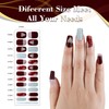 XEAOHESY 1 Sheet 24pcs Christmas Semi Cured Gel Nail Strips,