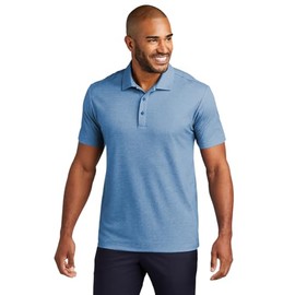 Port Authority Fine Pique Blend Polo, Aegean Blue Heather, Large