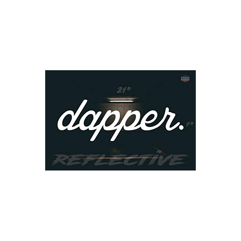 Reflective 21" Dapper Banner Decal/Sticker