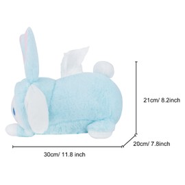 Roffatide Anime Cinnamoroll Tissue Box Cartoon Plush Doll Tissue Cover Creative Paper Holder Napkin Box Paper Storage for Car Home Bathroom