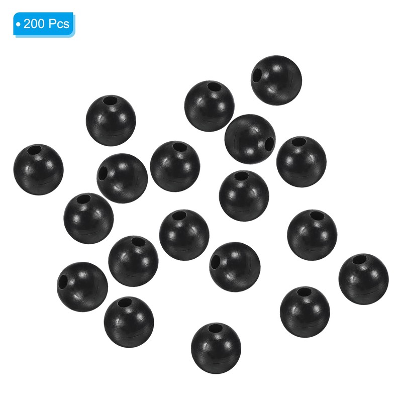 PATIKIL 6mm Fishing Beads, 200Pcs Soft Plastic Round Rubber Fishing