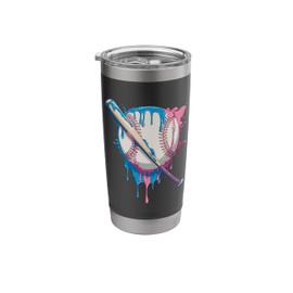 Baseball Home Plate Drip Ice Cream Sprinkles, Baseball Bat Stainless Steel Insulated Tumbler