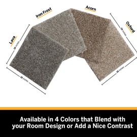 Smart Squares Easy Street Premium Made in The USA Carpet Tiles 18x18 Inch, Soft Padded, Seamless Appearance, Peel and Stick for Easy DIY Installation (Oxford, 10 Tiles - 22.5 Sq Ft)