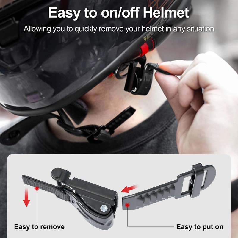 JAGASOL Helmet Quick Release Buckle Kit for Motorcycle Helmet, Metal