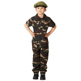 Rubies - Soldier - Childrens Fancy Dress Costume - Small - 104cm - Age 3-4, Green, Black