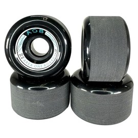 AOB Premium Longboard/Cruiser 2K Wheels (4 Pieces) Set Concentricity Calibrated Brushed Polished (Black 70 x 42 mm 78A)