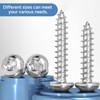 HAISHANG Pack of 50 Self-Tapping Screws M4 x 18 mm,
