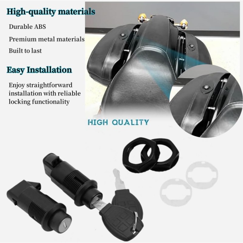 2 Keys Saddlebag Lock Set,Universal RS Lock Set, Hard Bag