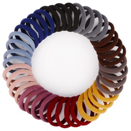 Multicolour Black Hair Scrunchies Nylon Hair Bands Hair Braided Elastic Hair Tie Ropes Ponytail Holder for Girls Women Hair Accessories-Mixed Color-10pcs