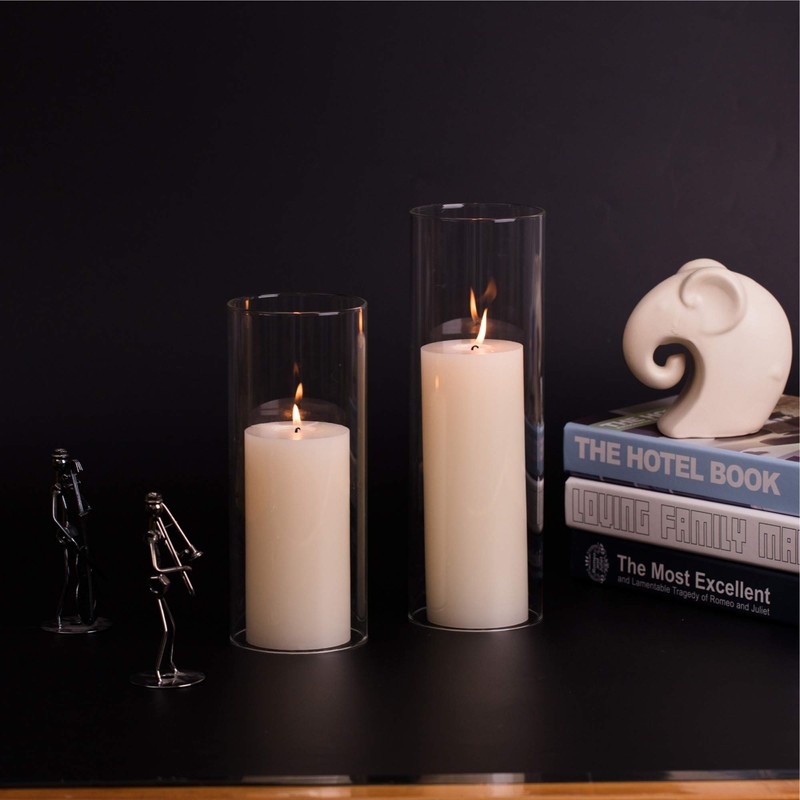 WGVI Hurricane Candle Holder Sleeve, Wide 5.5", Height 10", 2