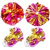 1 Pair Team Sports Cheerleading Poms Match Pom Plastic Ring