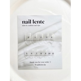 Sample tip for handmade nail tip size measurement Nail Lente - Square / 수제네일팁 사이즈측정용 샘플팁 네일렌테 - 스퀘어